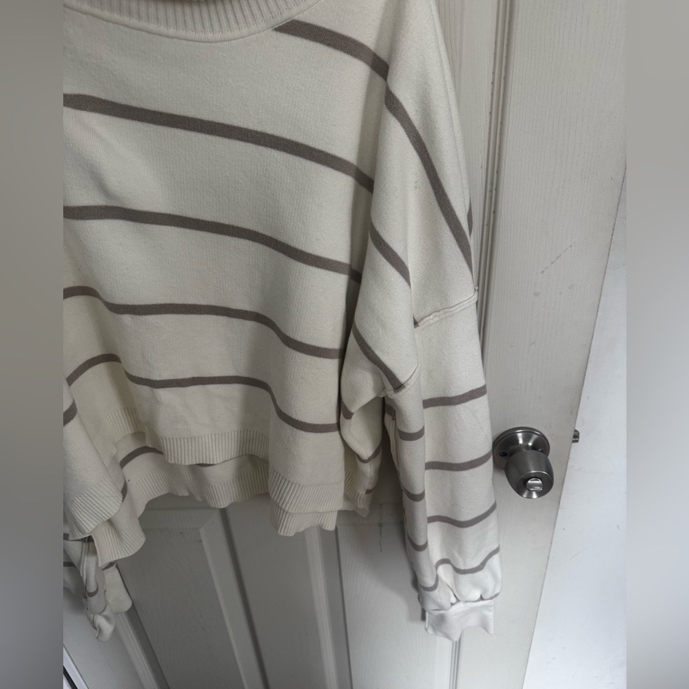 FREE PEOPLE Paulie Sweater Moonbeam Combo Size Medium - Picture 6 of 14